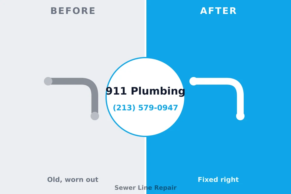 Before and after: plumbing repair Farmersville, TX